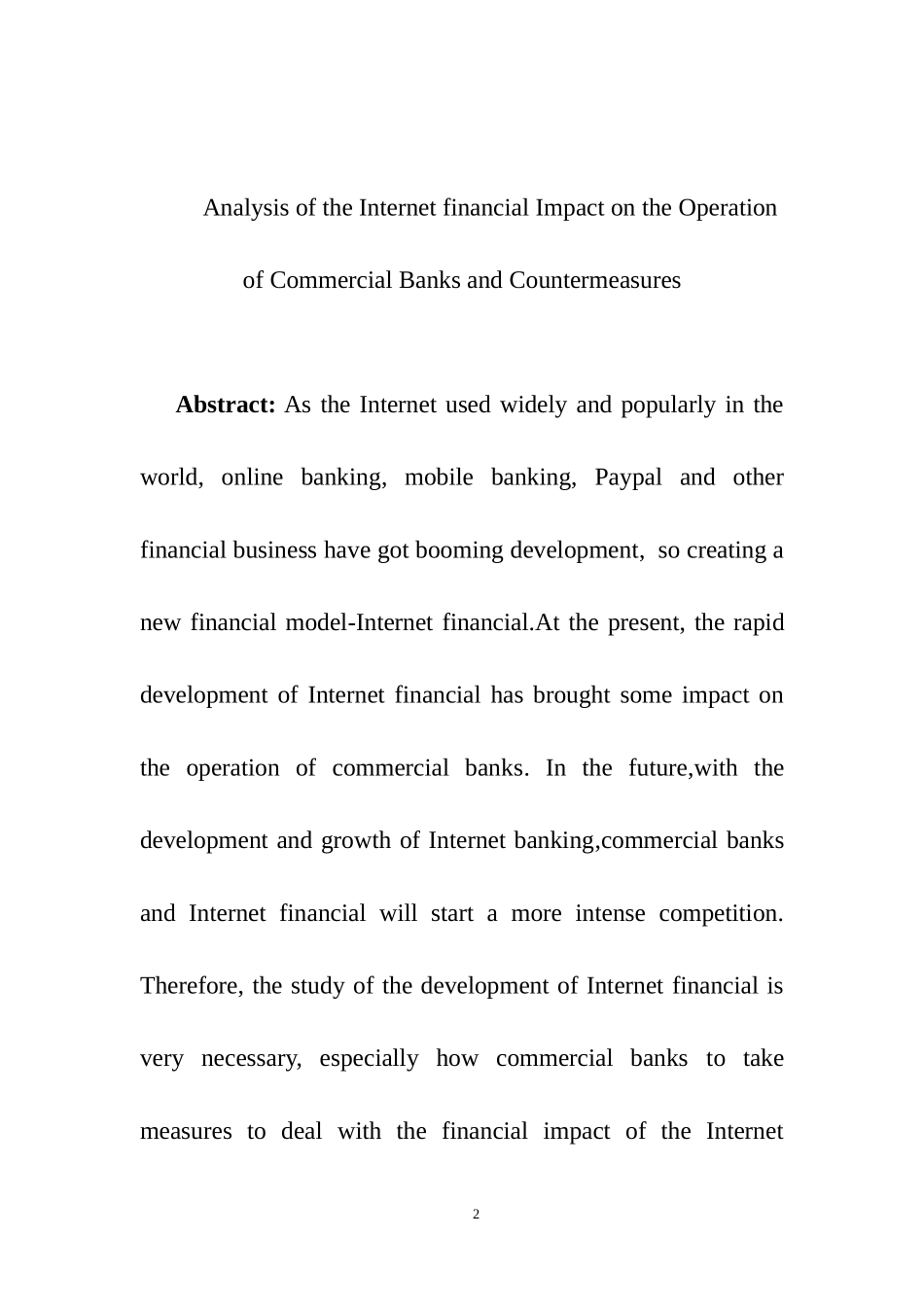 互联网金融对商业银行经营的影响及对策分析  工商管理专业_第3页