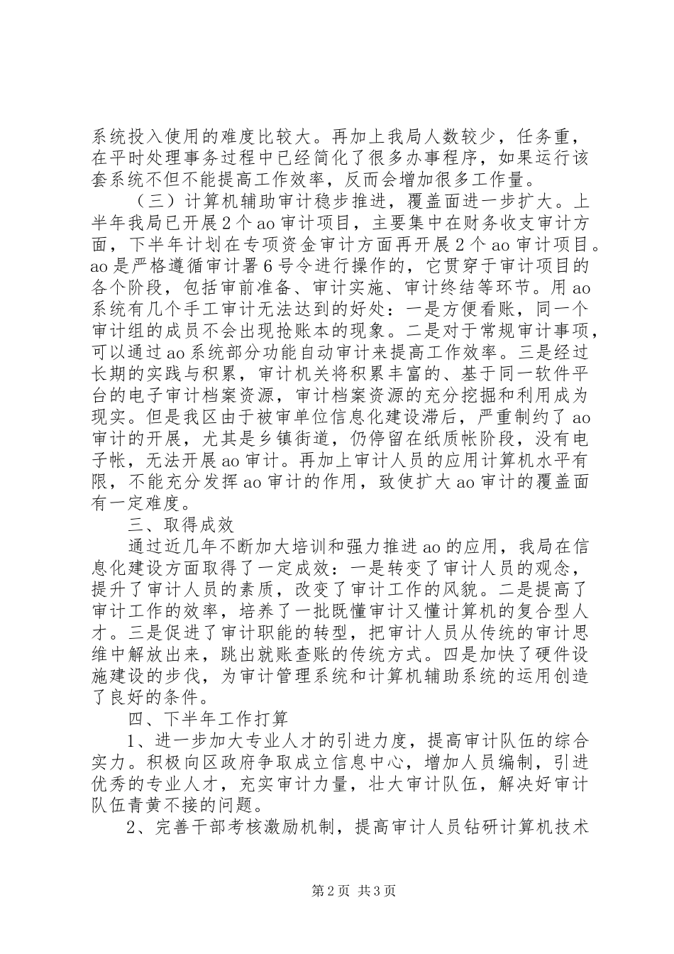 2024年审计局信息化工作报告_第2页