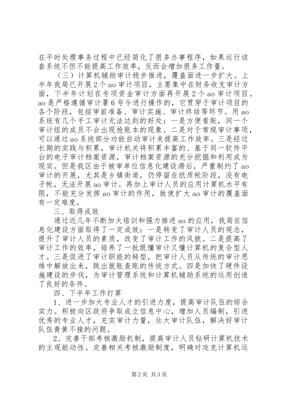 2024年审计局信息化建设工作情况汇报_第2页