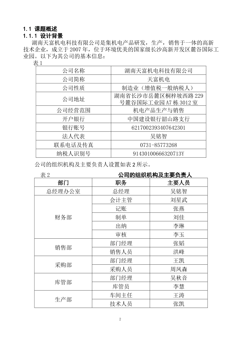 会计学专业 天富机电科技有限公司经济业务与财务分析设计_第3页