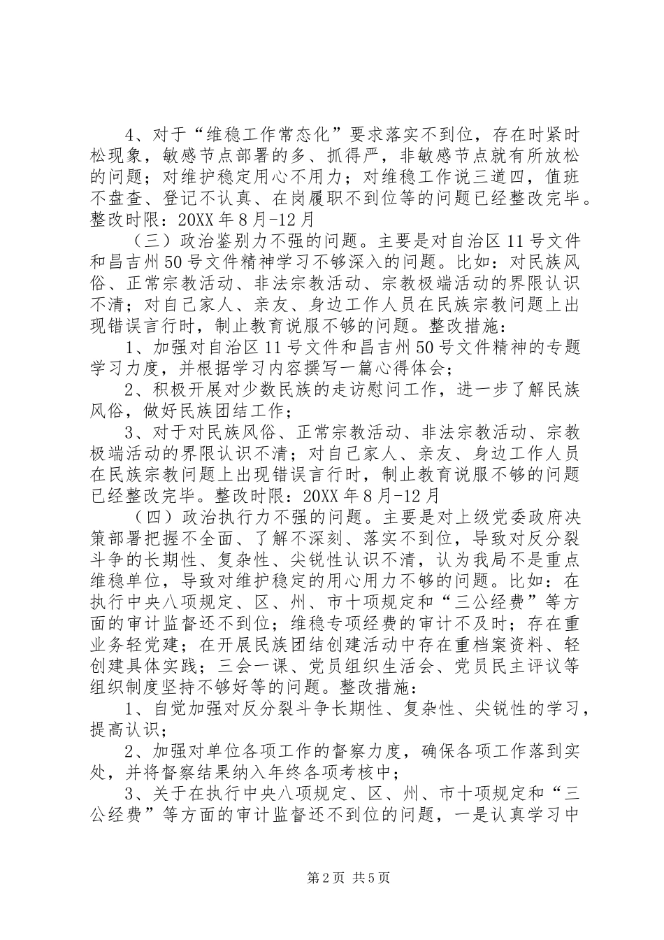 2024年审计局长群众路线个人整改措施_第2页