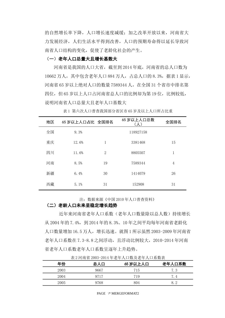 某省人口老龄化对产业结构的影响分析  公共管理专业_第3页