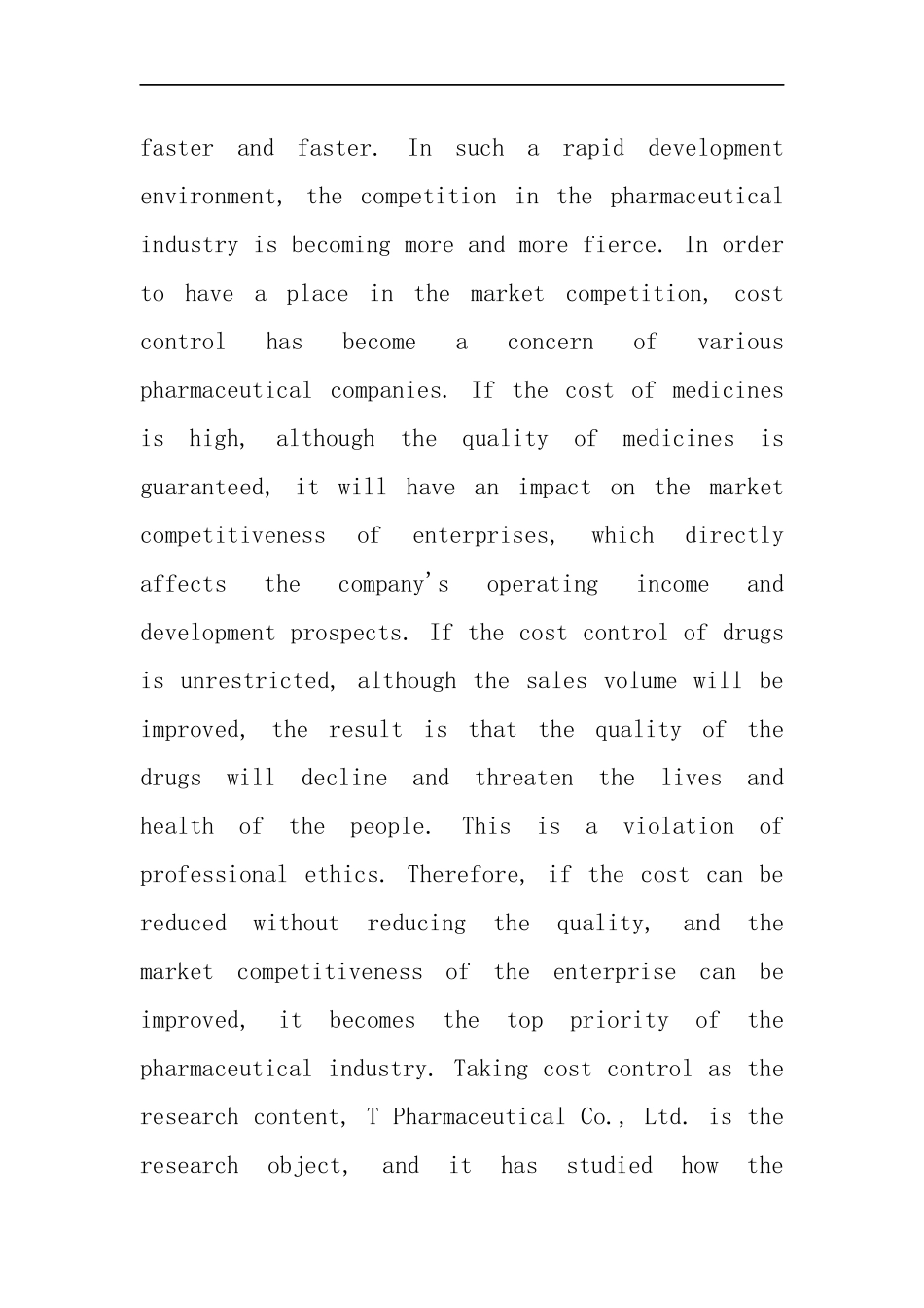医药股份有限公司企业成本控制存在的问题及对策  财务管理专业_第3页