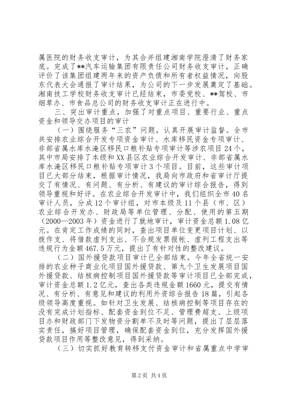 2024年审计局抓责任促成果半年工作总结_第2页