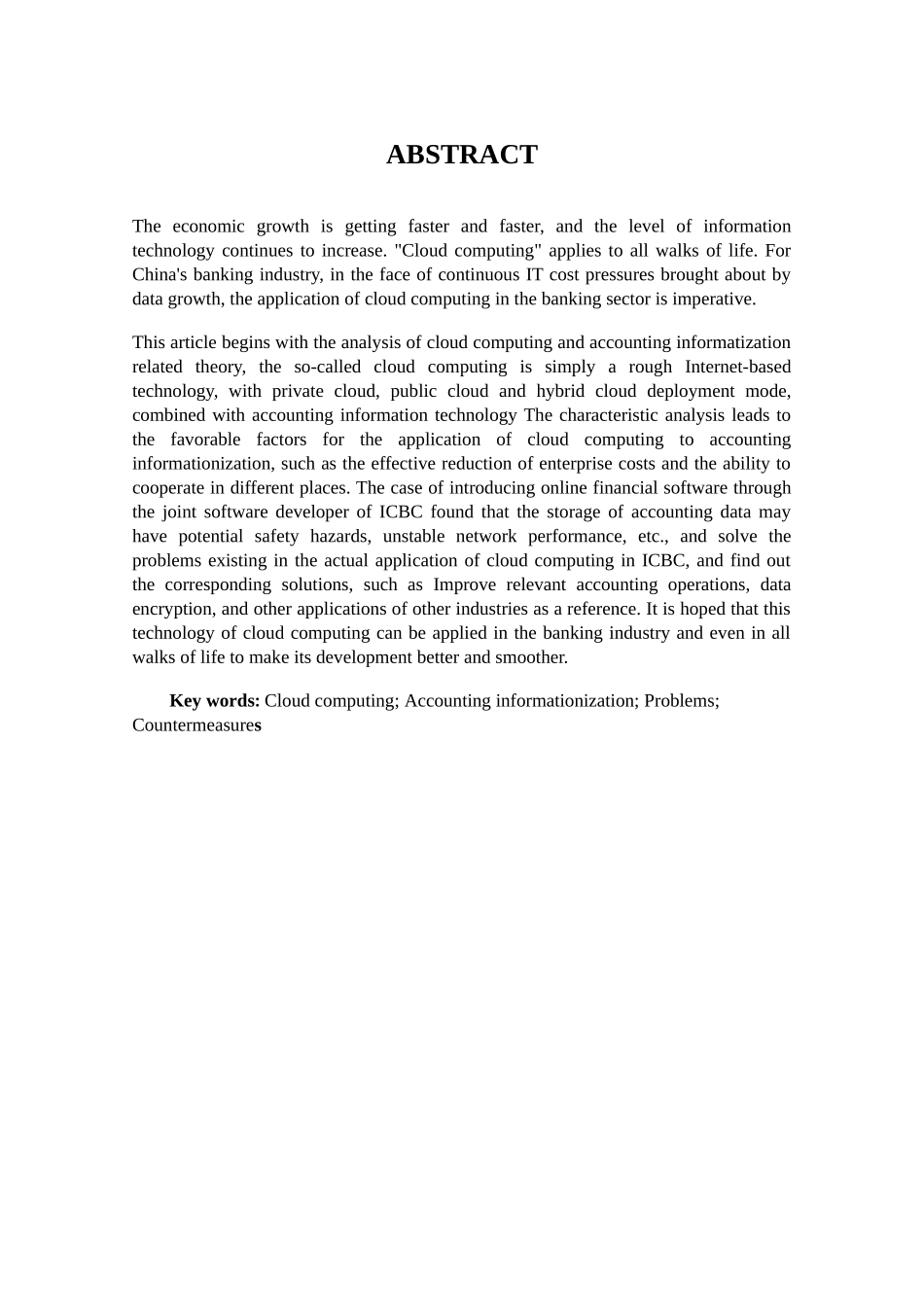 云计算在工商银行会计信息化应用中存在的问题及对策  财务管理专业_第2页
