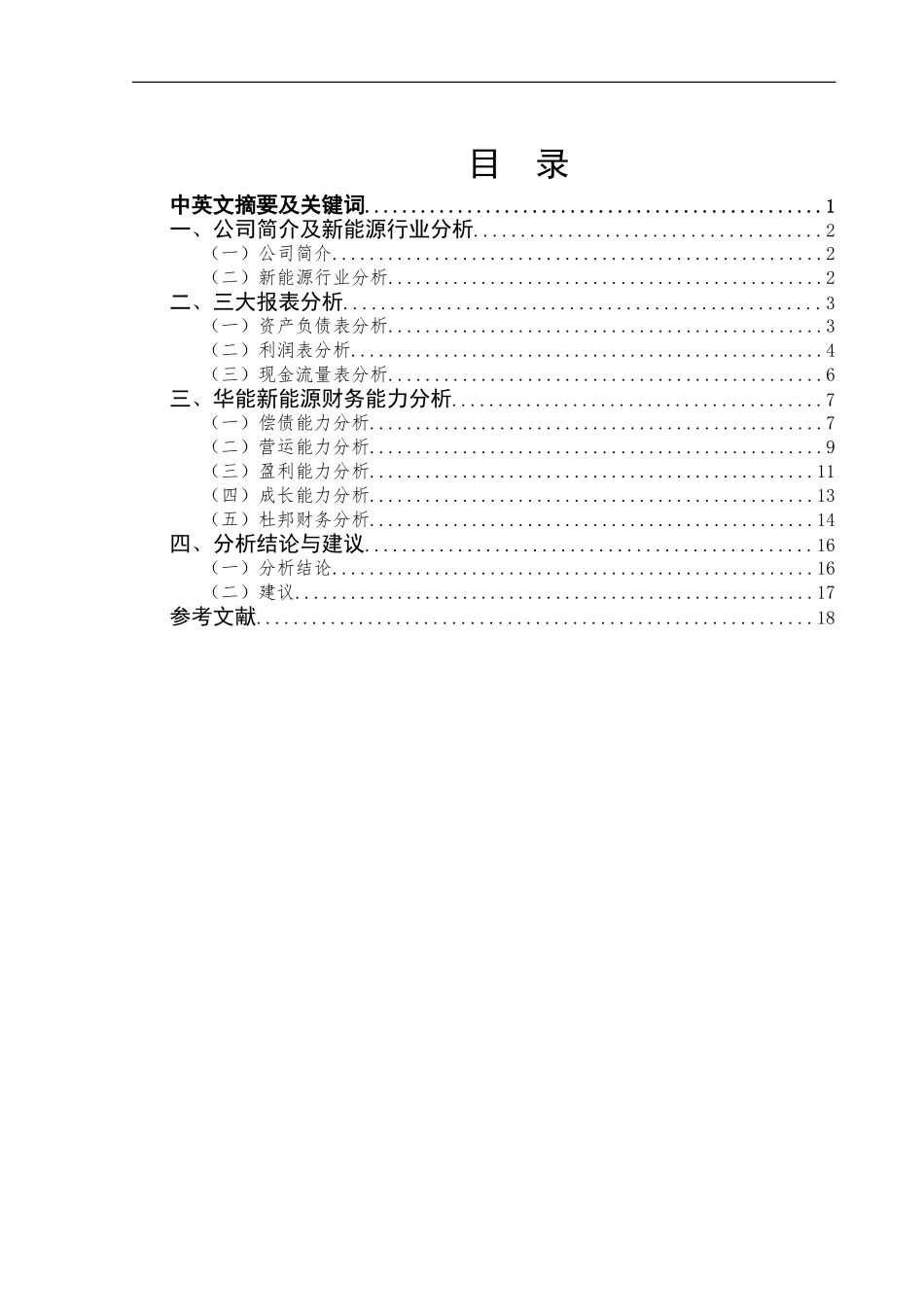 新能源股份有限公司财务分析-基于经营者角度   财务管理专业_第1页