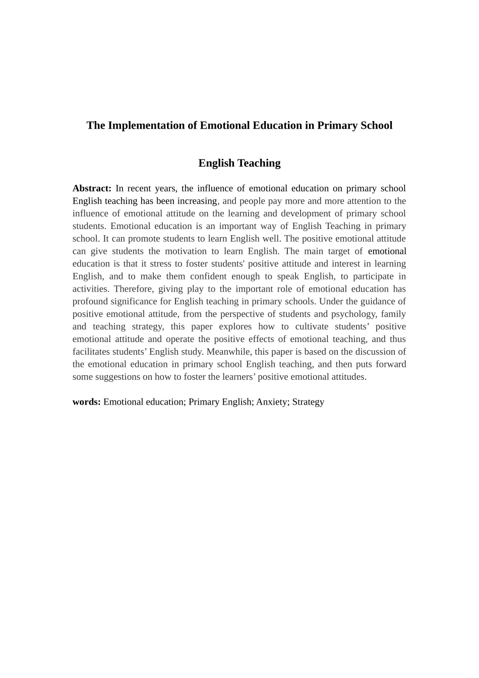 浅谈情感教育在小学英语教学中的实施  教育教学专业_第2页