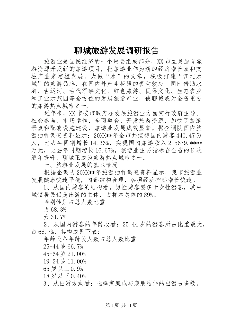2024年聊城旅游发展调研报告_第1页
