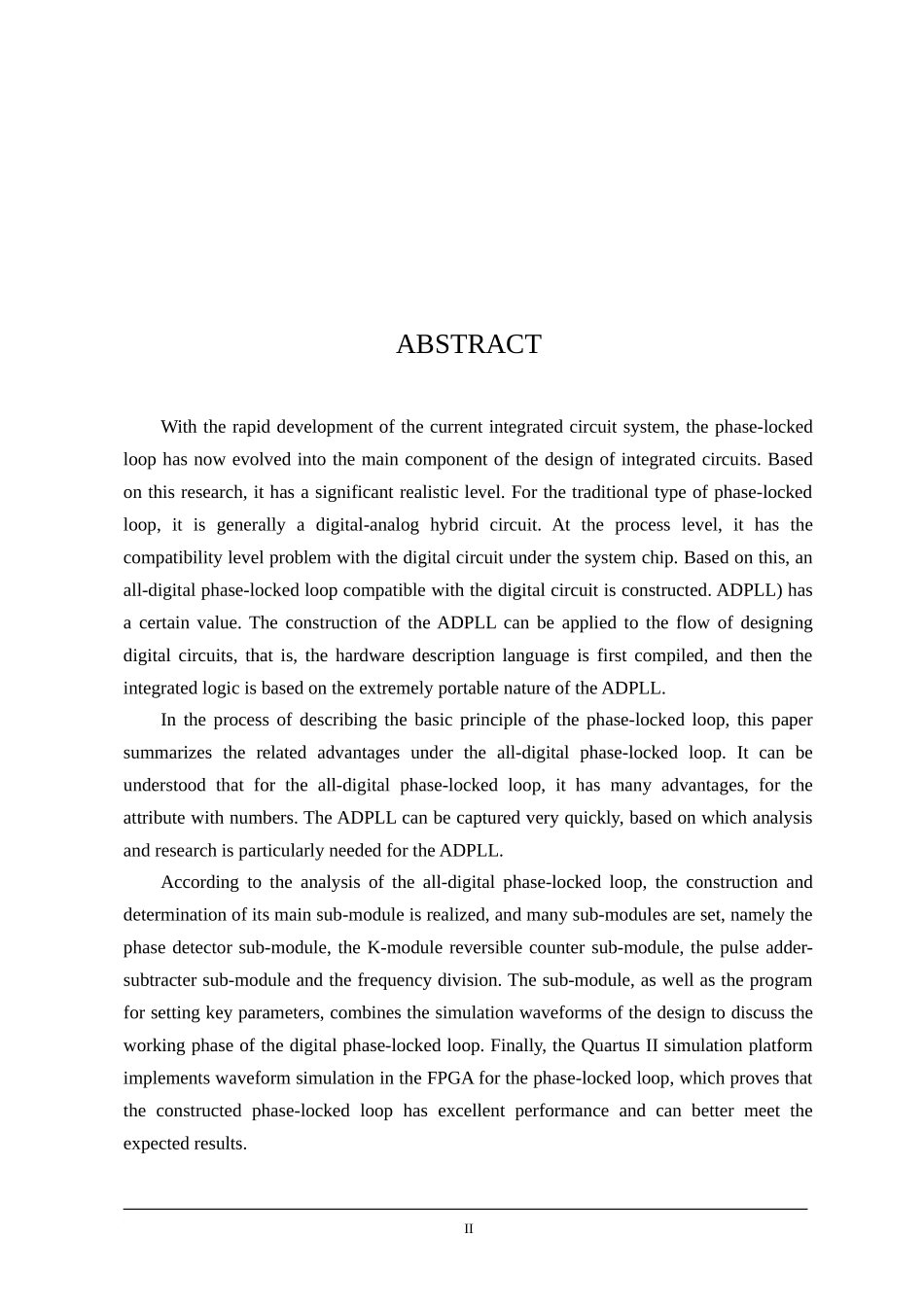 基于FPGA的全数字锁相环的设计   通信技术专业_第2页