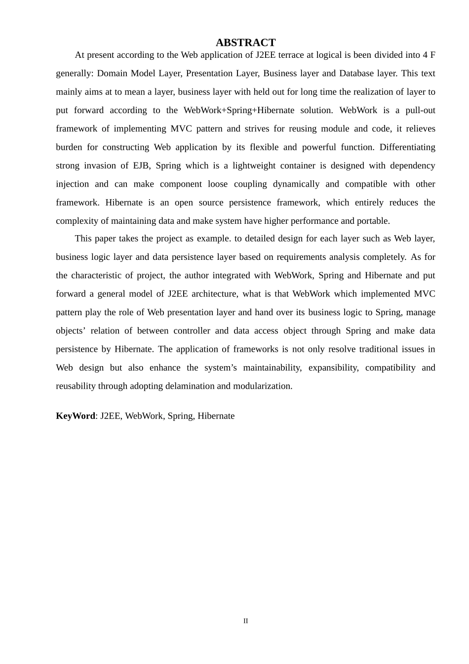 基于J2EE多层架构的web应用研究  计算机专业_第2页