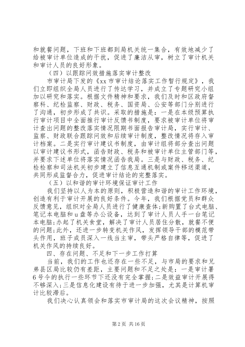 2024年审计下半年工作总结_第2页
