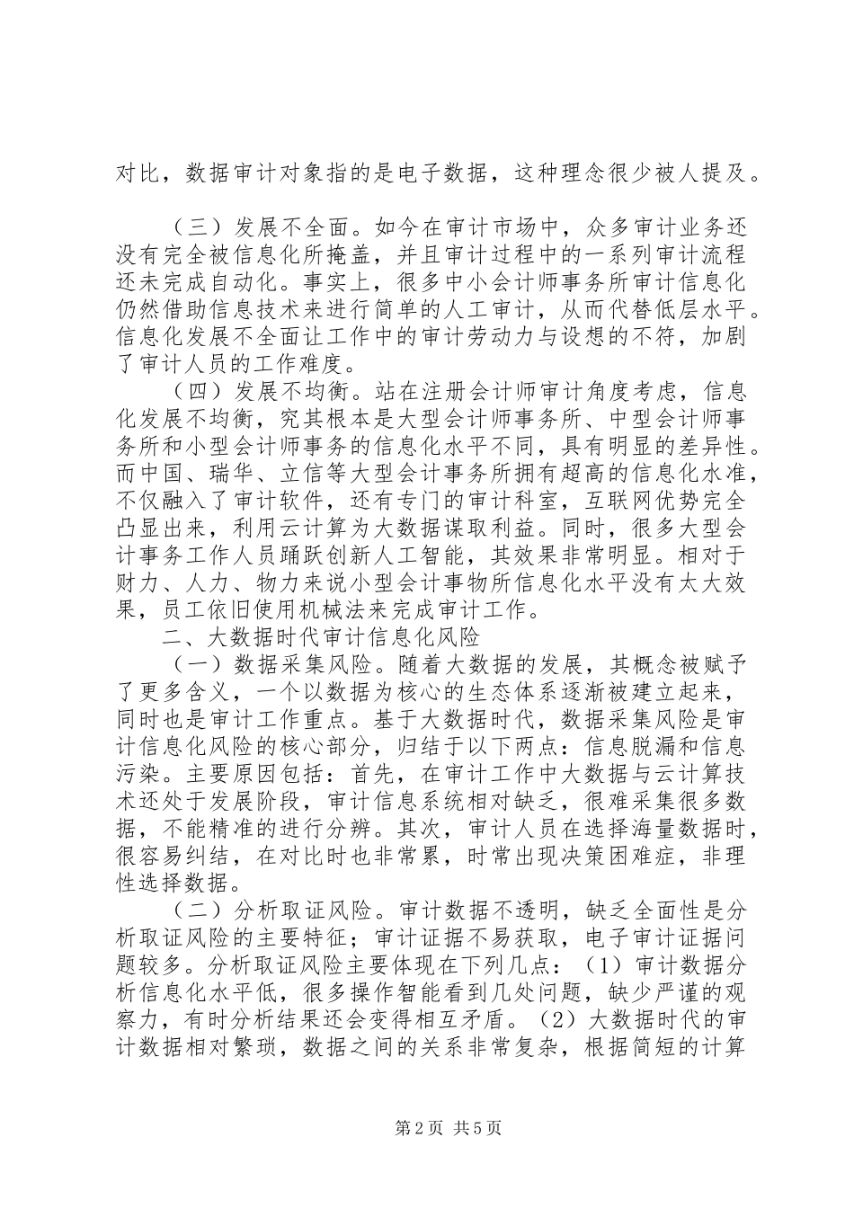 2024年审计信息化风险与应对措施探析_第2页