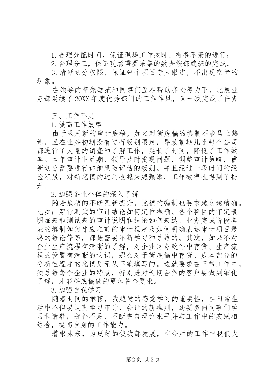 2024年审计助理工作总结_第2页