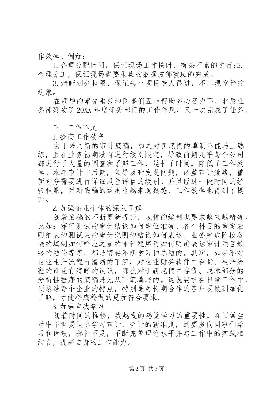 2024年审计助理年终总结范文_第2页