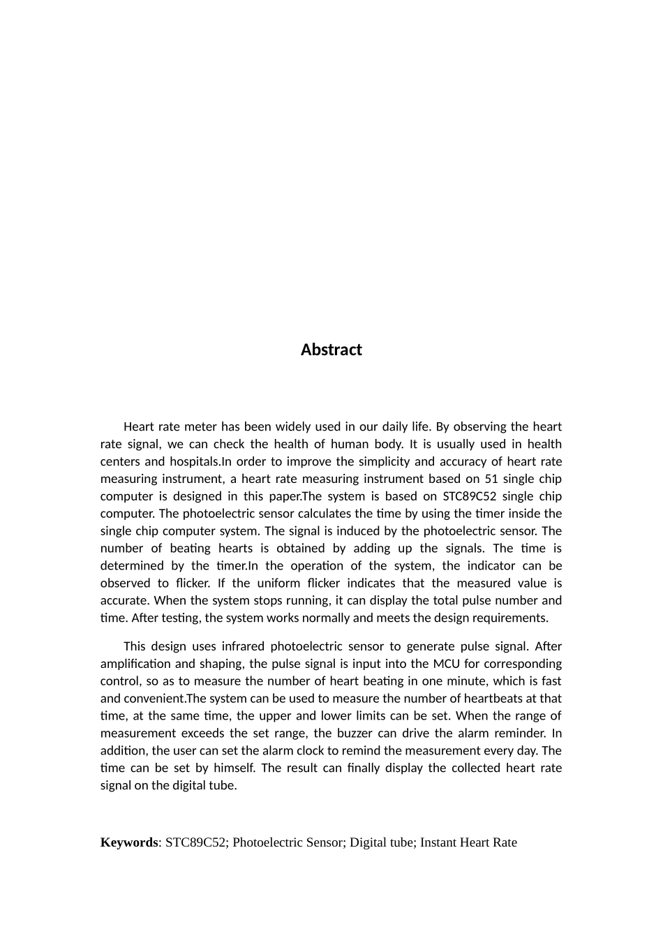一种心率检测装置的设计和实现 医学专业_第2页
