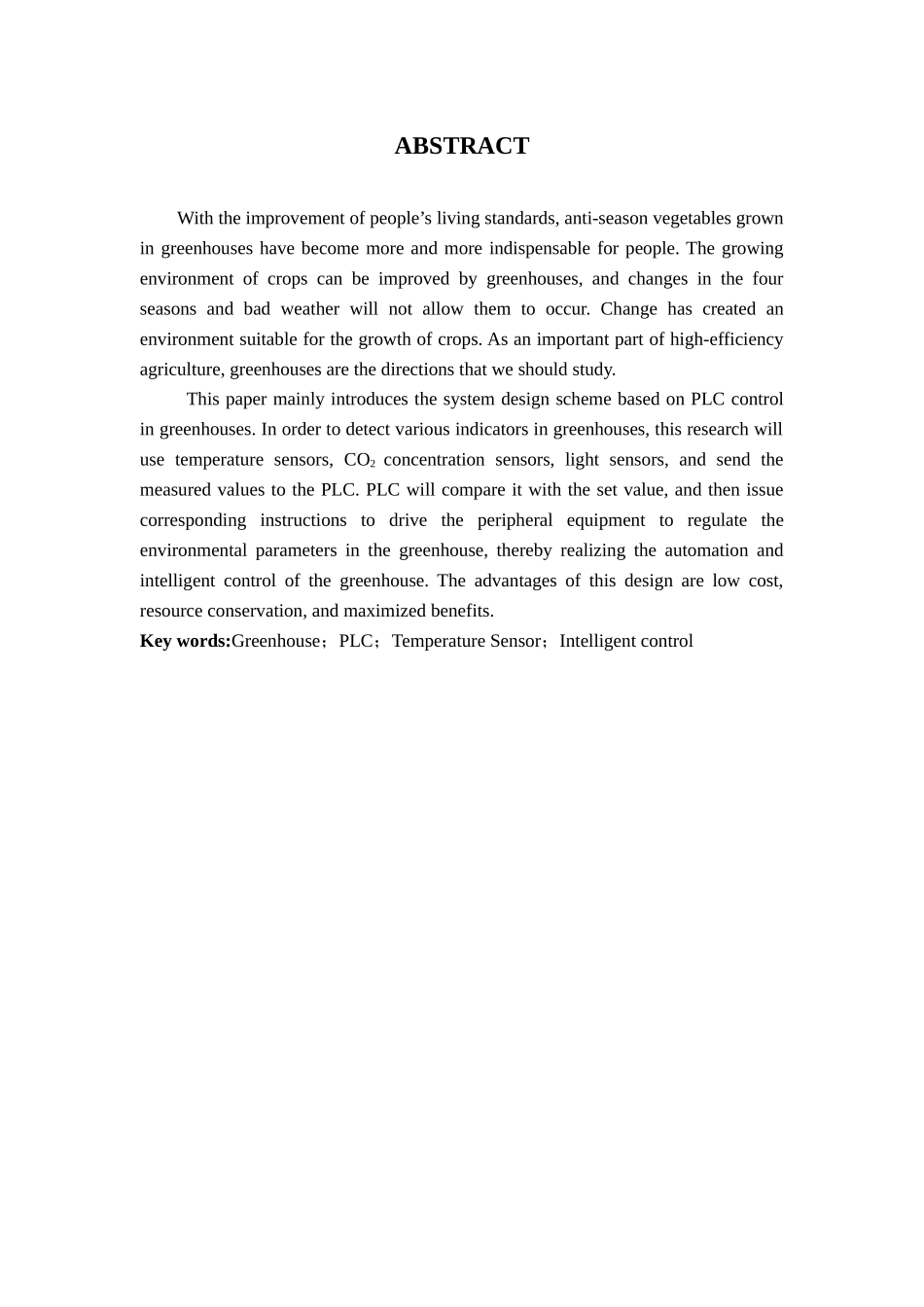 基于PLC的智能温室控制系统设计  通信技术专业_第2页