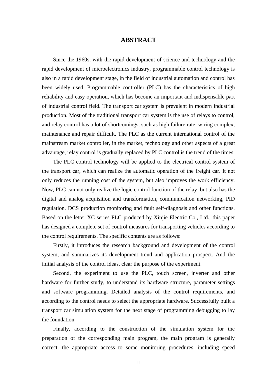 基于PLC控制的运料小车系统设计  电气自动化专业_第2页