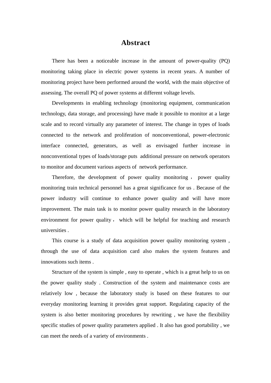 基于USB数据采集器的电能质量监测系统  电气工程专业_第3页