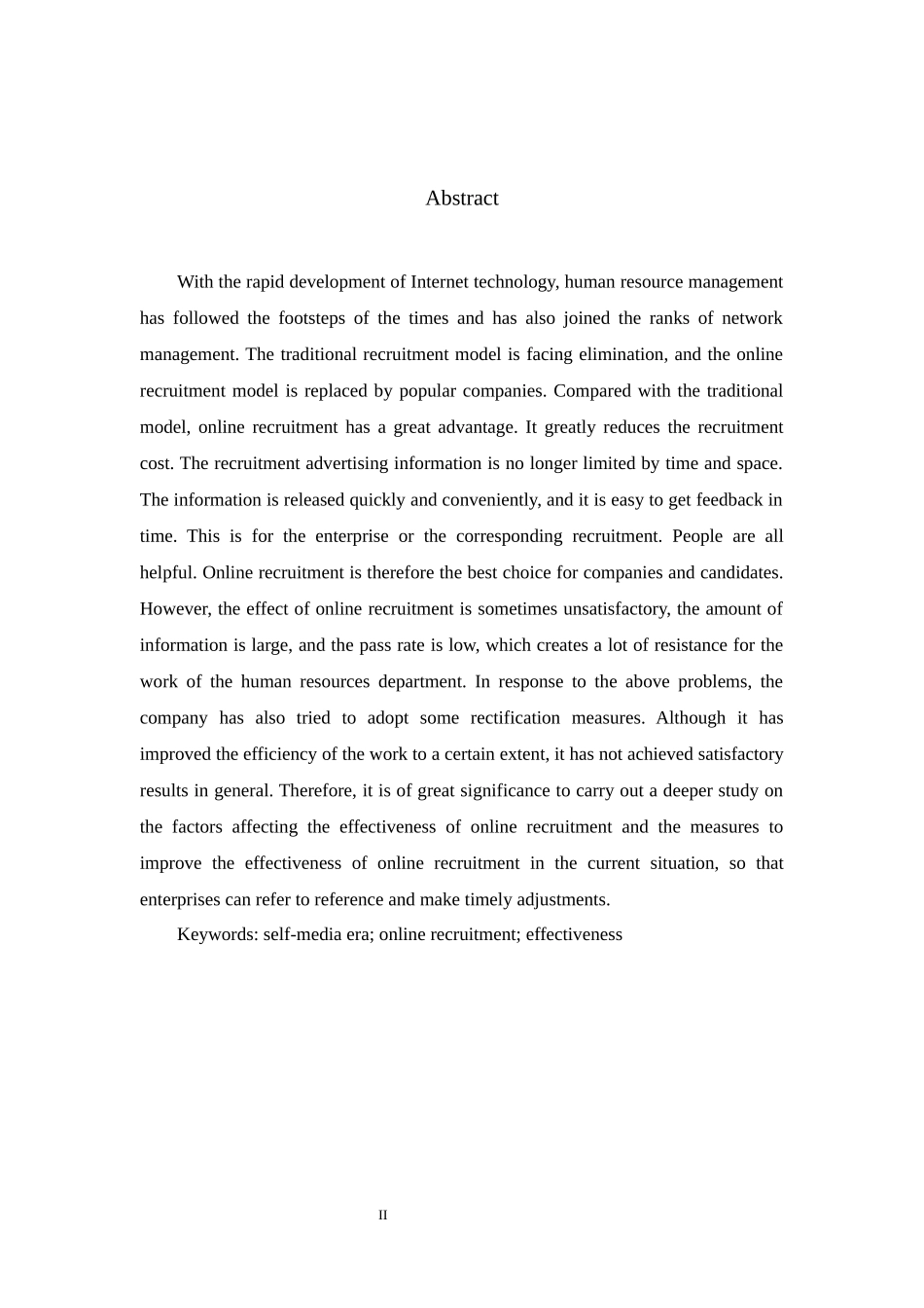中小型企业招聘有效性研究——以M公司为例  人力资源管理专业_第2页