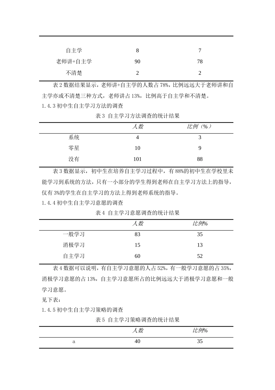 中学生数学自主学习现状与对策研究分析  教育教学专业_第3页