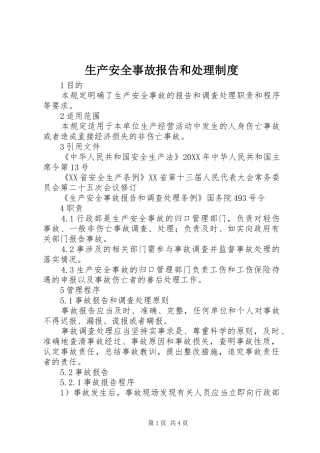 2024年生产安全事故报告和处理制度