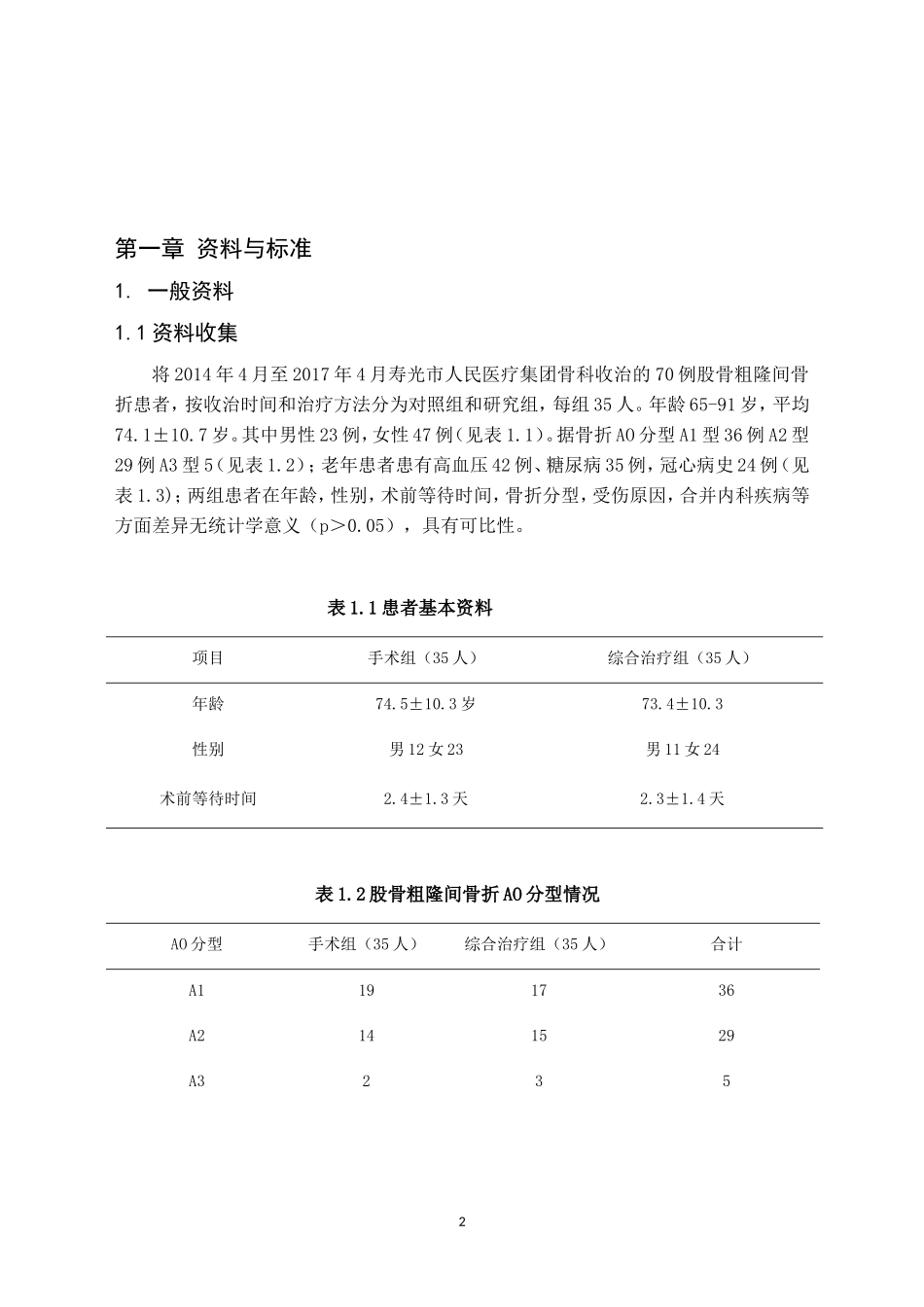 中医中药结合手术治疗老年髋部骨折的初步研究分析 中西医结合专业_第2页