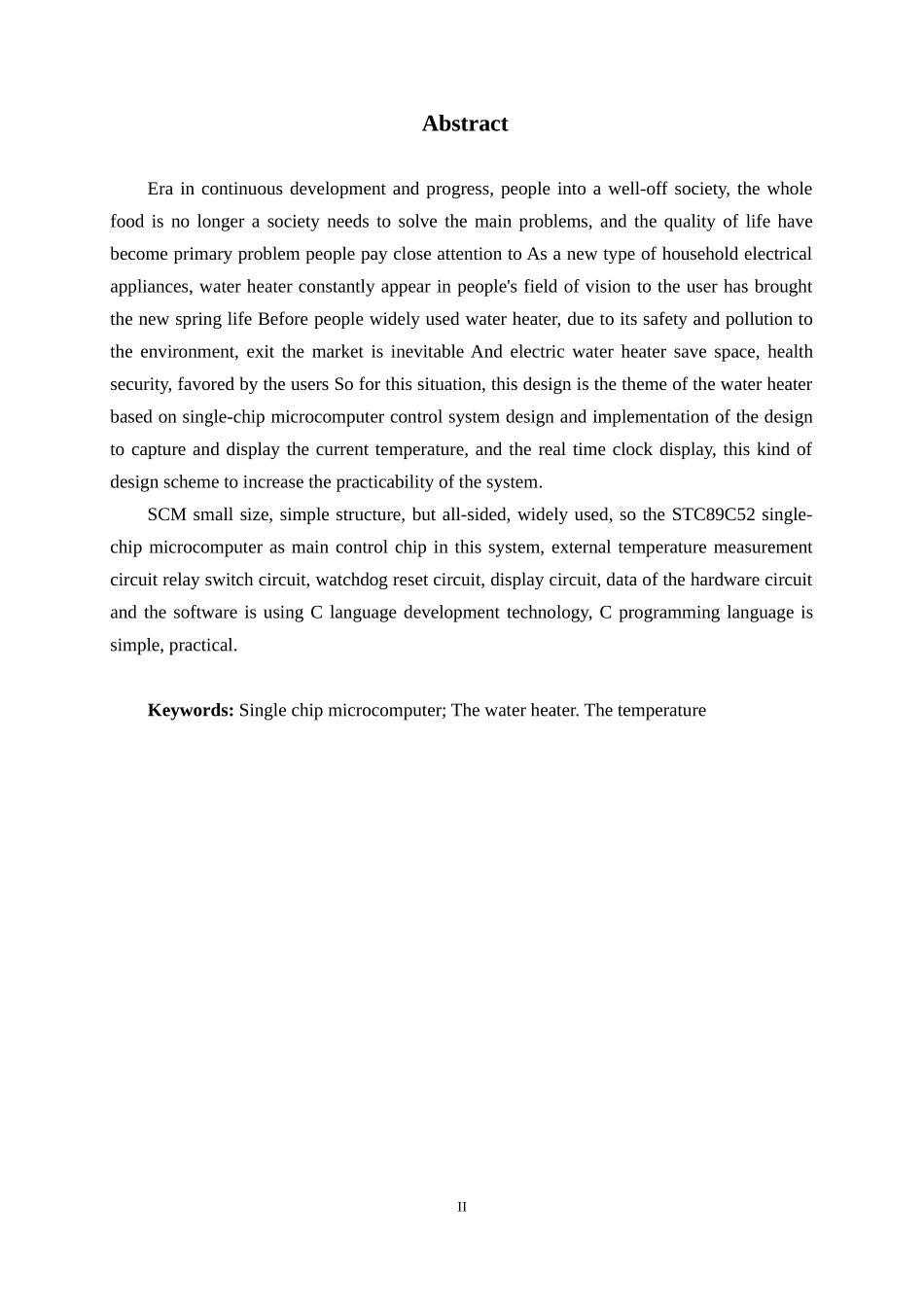 基于单片机的热水器控制系统的设计与实现  电气自动化专业_第3页