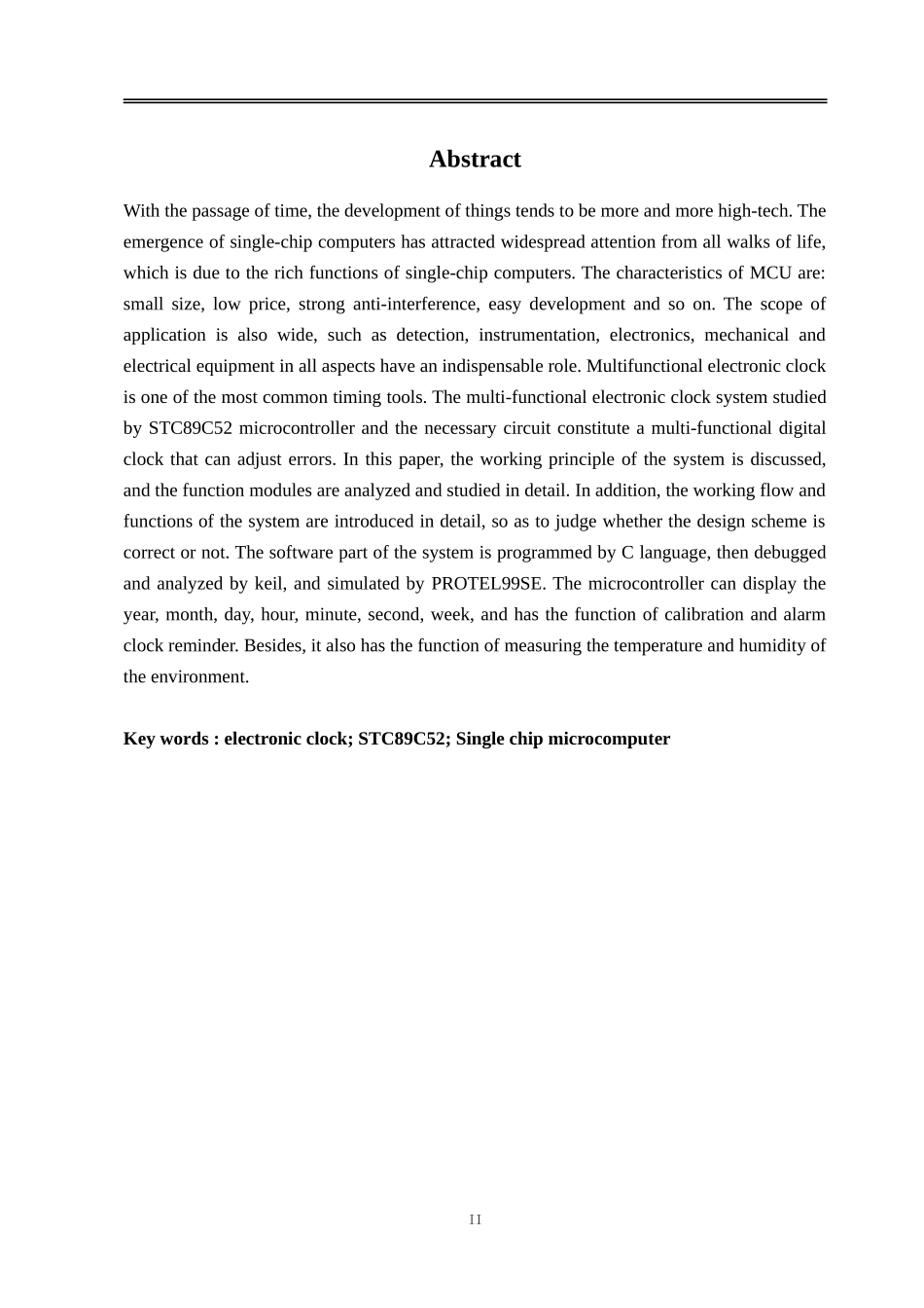 基于单片机的时钟设计和实现 电气自动化专业_第2页