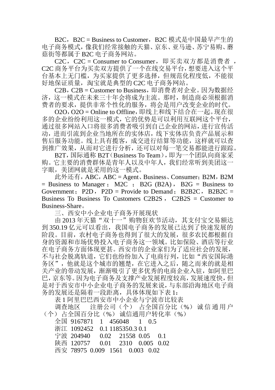 中小企业电子商务发展对策研究——以西安市为例  财务管理专业_第3页