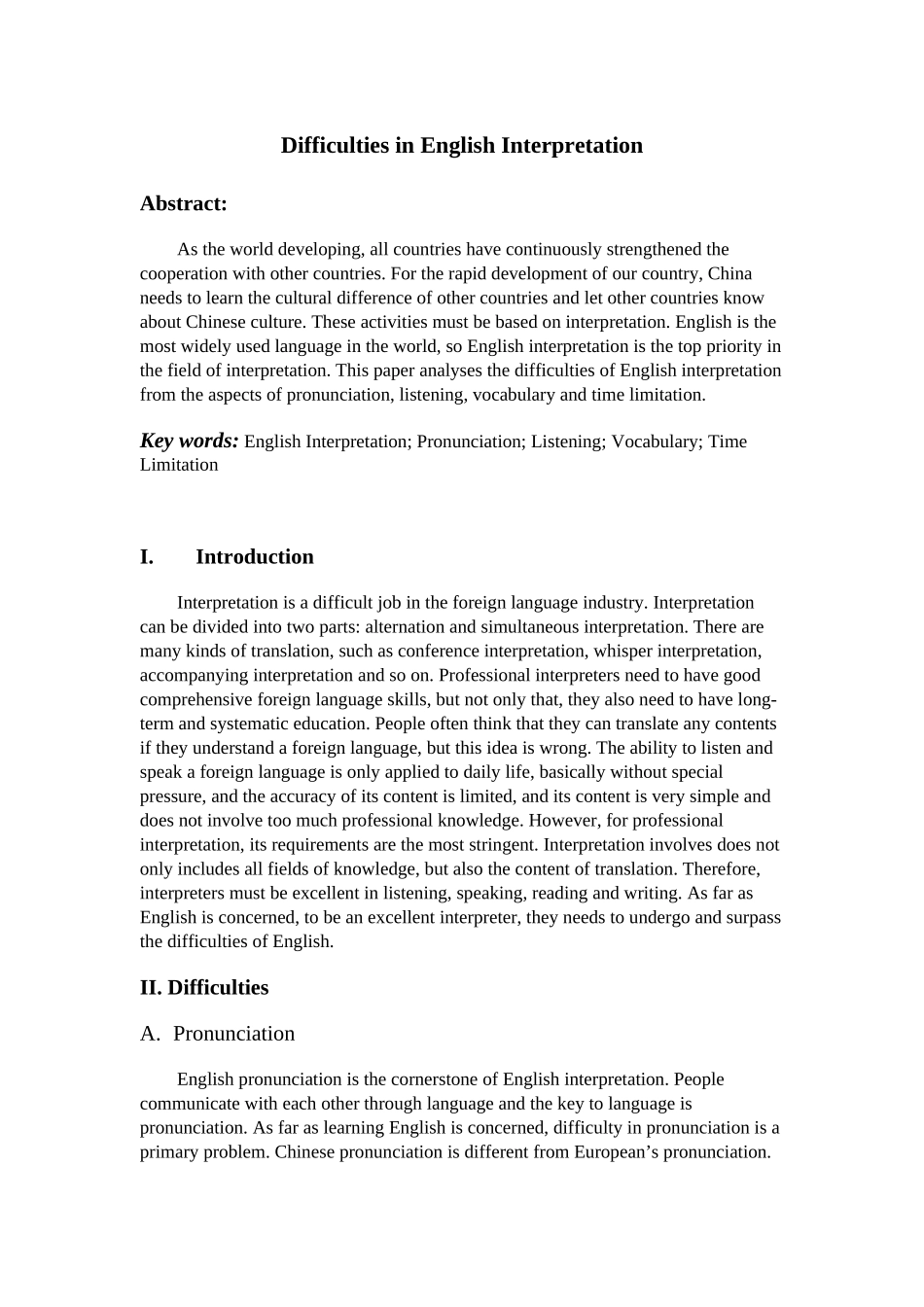 英语口译的难点_第1页