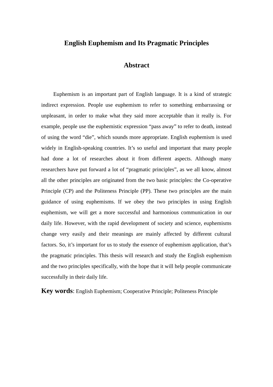 英语委婉语及其语用学原则分析研究 英语学专业_第2页