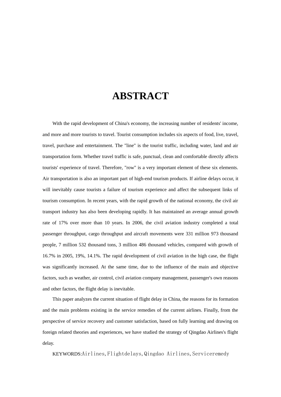 浅析航班延误补救服务现状及提升策略以青岛航空公司为例  航空航天专业_第2页