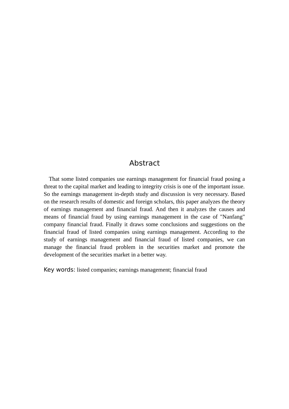 上市公司盈余管理与财务舞弊研究——以“南纺股份”为例  财务管理专业_第2页