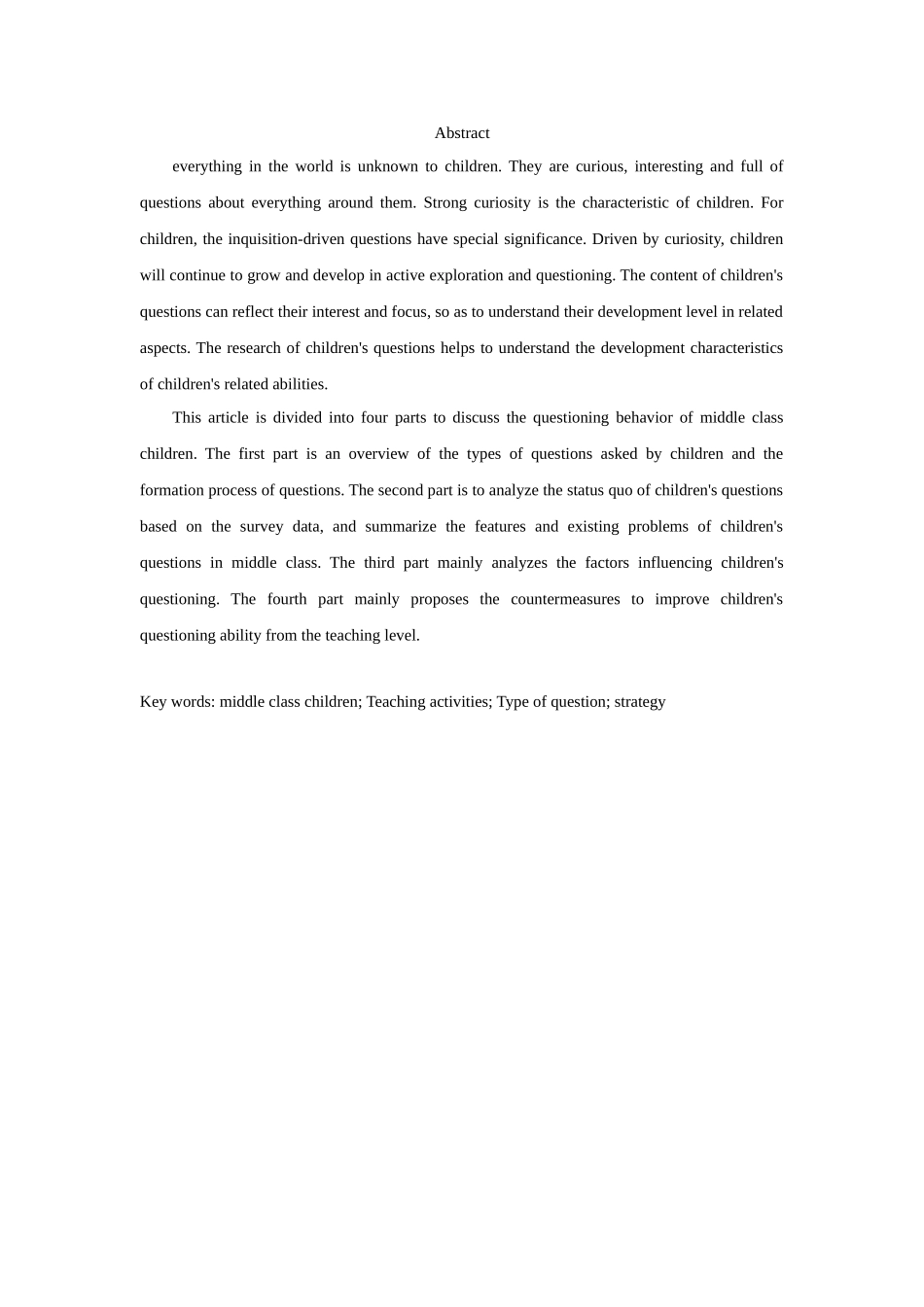 中班幼儿提问行为类别研究分析 学前教育专业_第2页