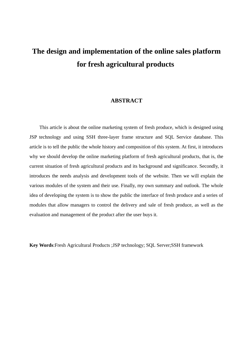 生鲜农产品网上销售平台的设计与实现  电子商务专业_第2页