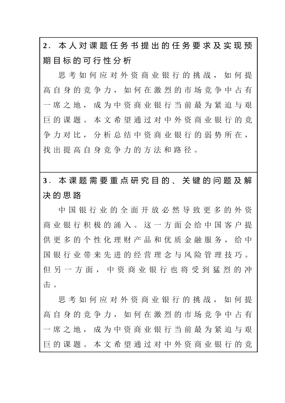 我国商业银行间的竞争状况分析 财务管理专业 开题报告_第2页