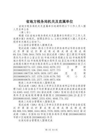 2024年省地方税务局机关及直属单位