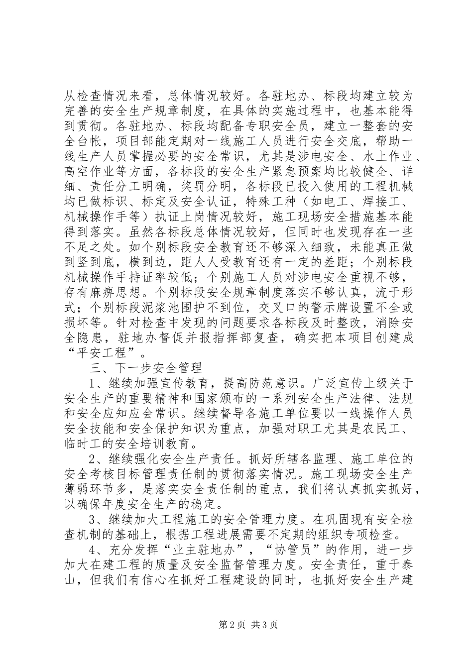 2024年省厅安全大检查汇报材料安全生产汇报材料_第2页