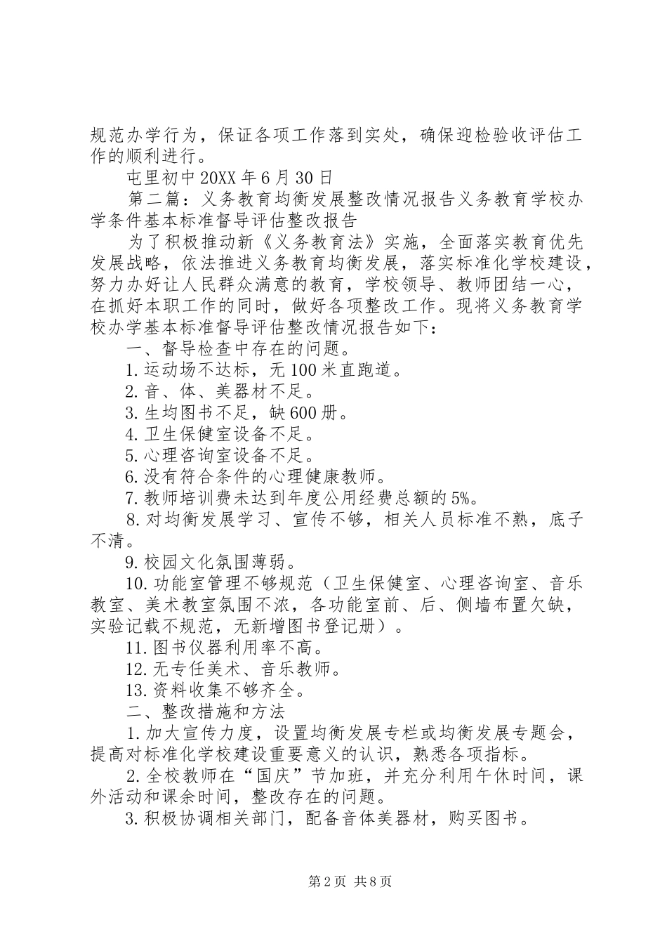 2024年省屯里初中均衡发展工作情况整改报告_第2页