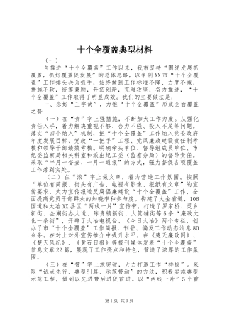 2024年十个全覆盖典型材料