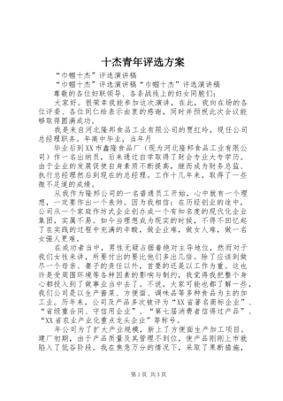 2024年十杰青年评选方案