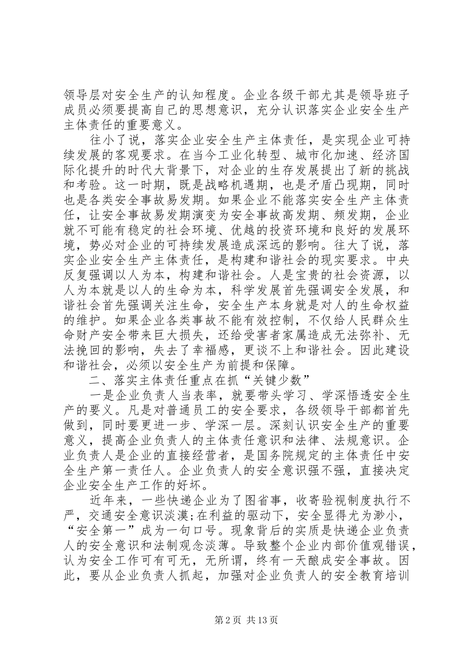 2024年落实主体责任促进安全发展_第2页