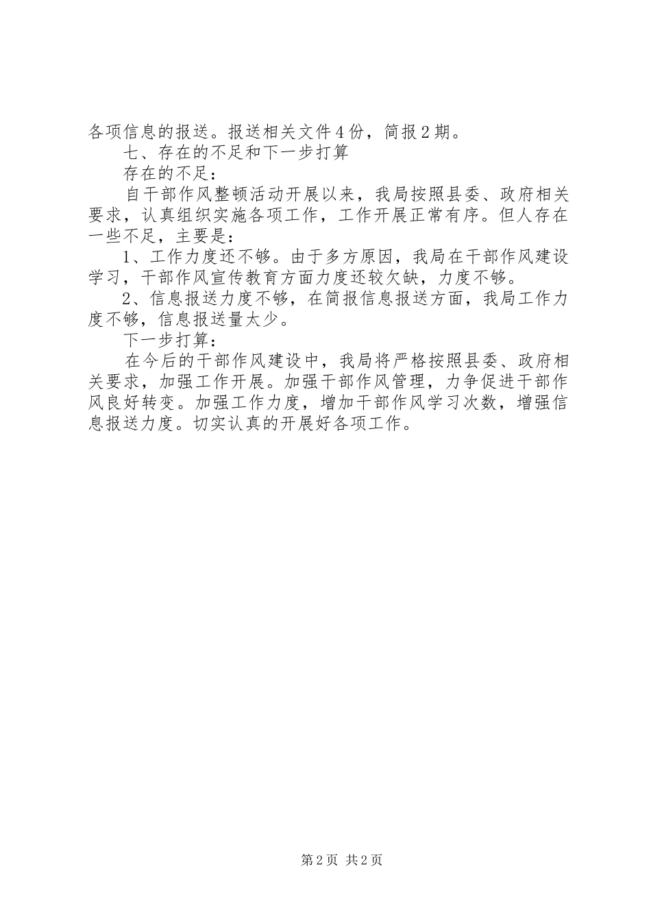 2024年落实主体责任水利局干部作风建设工作报告_第2页