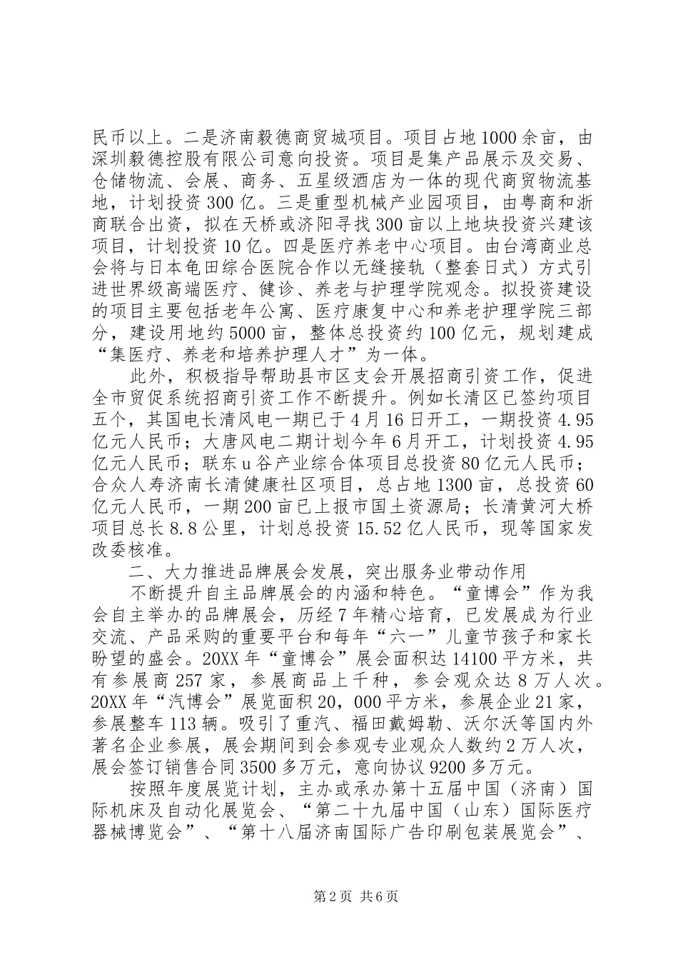 2024年贸促会年度经济工作总结_第2页