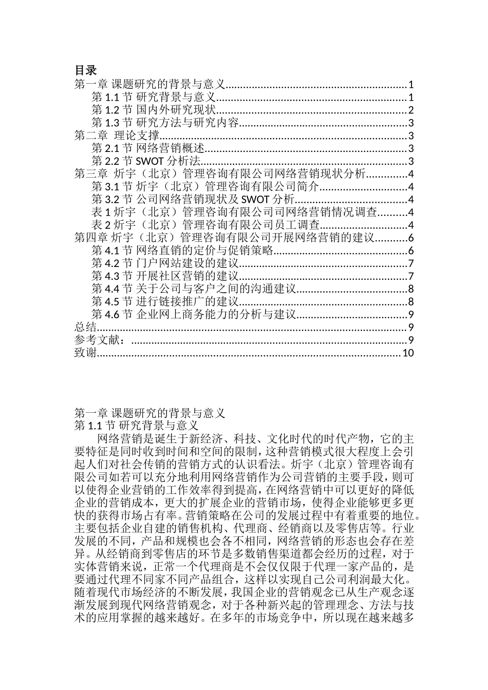 管理咨询有限公司网络营销策略研究分析  市场营销专业_第2页