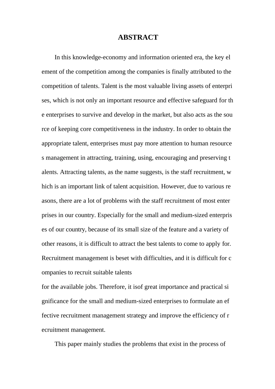 武汉市中小企业员工招聘问题及对策研究—以Z公司为例  人力资源管理专业_第2页