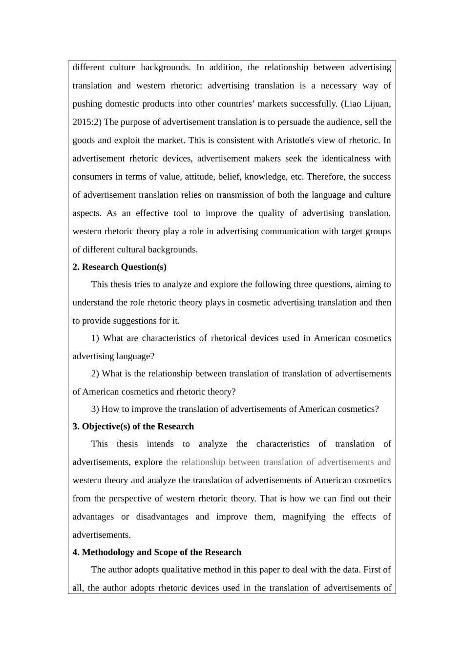 西方修辞学视角下的美国化妆品广告的翻译分析 英语专业 开题报告_第3页