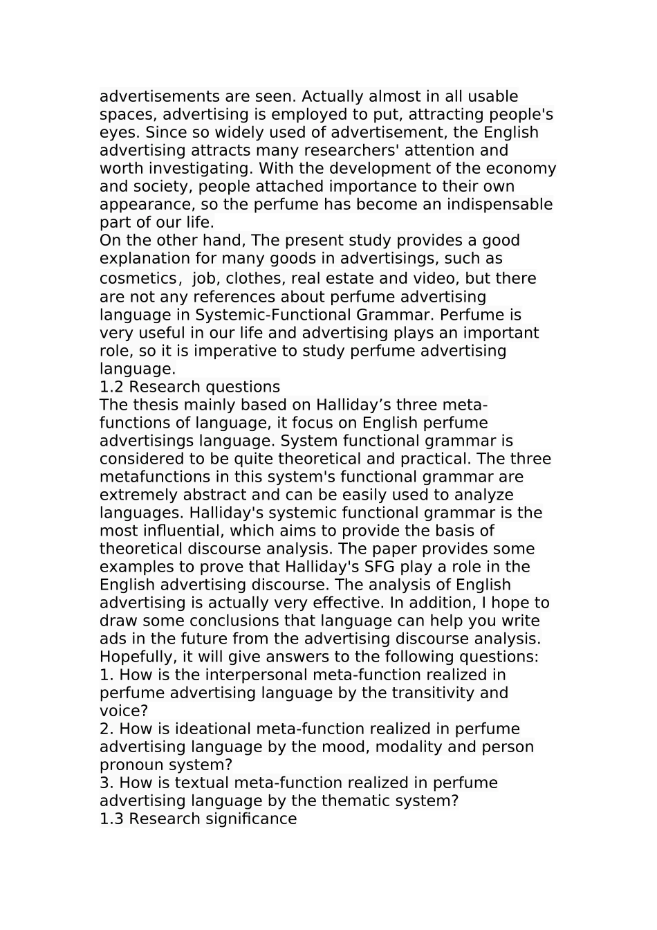 系统功能语法视角下的英语香水广告语分析研究 英语学专业_第3页