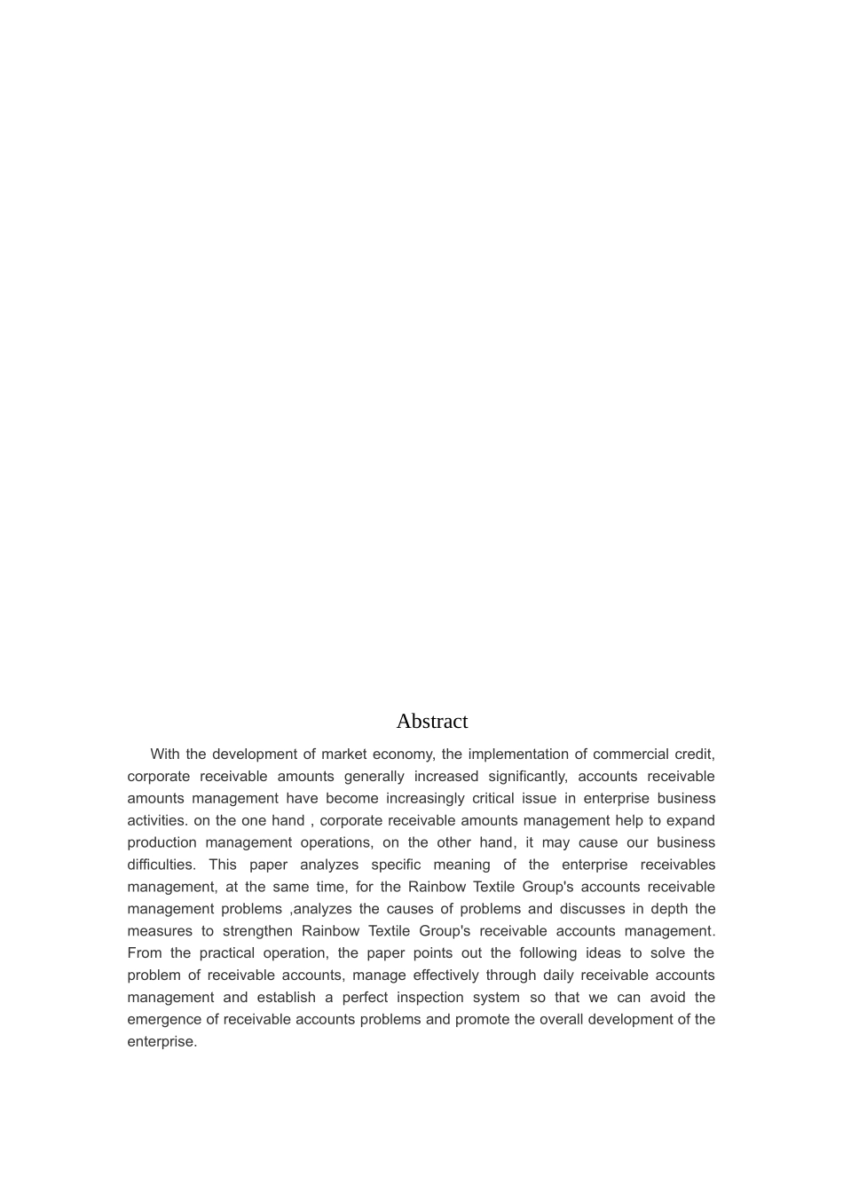 应收账款在天虹纺织集团中的控制与合理管理分析研究  财务管理专业_第3页