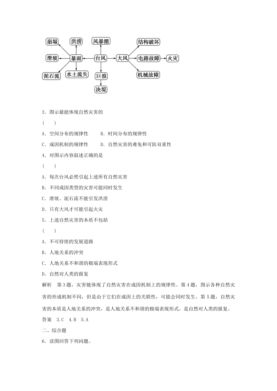 高中地理 1.2 剖析自然灾害每课一练 鲁教版选修5_第2页